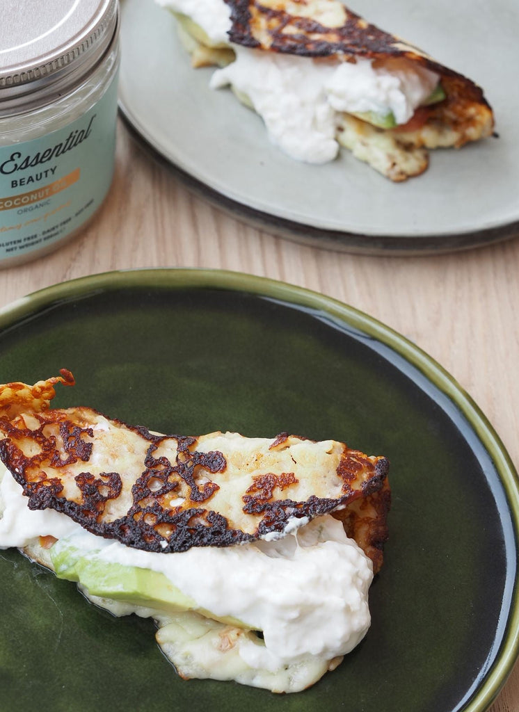 Receta express: wraps de queso con aceite de coco (by Sandra Pareja)